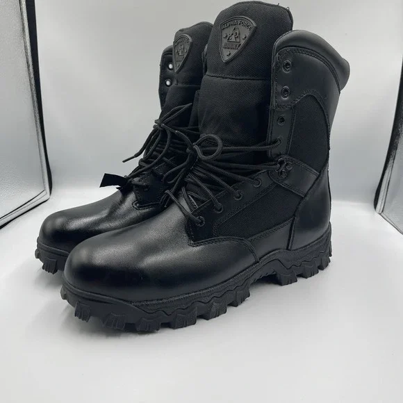 ROCKY ALPHA FORCE ZIPPER WATERPROOF PUBLIC SERVICE‎ BOOTS BLACK NEW - Picture 6 of 14